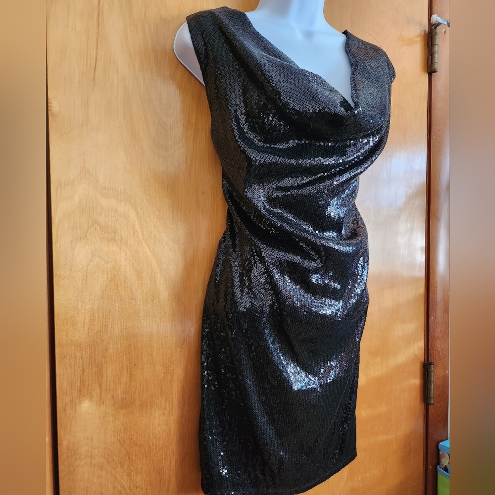 Sequins Mini Dress Stretch - Picture 5 of 14